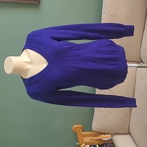 Banana Republic Midnight Blue Vneck sweater, size Medium. Merino wool